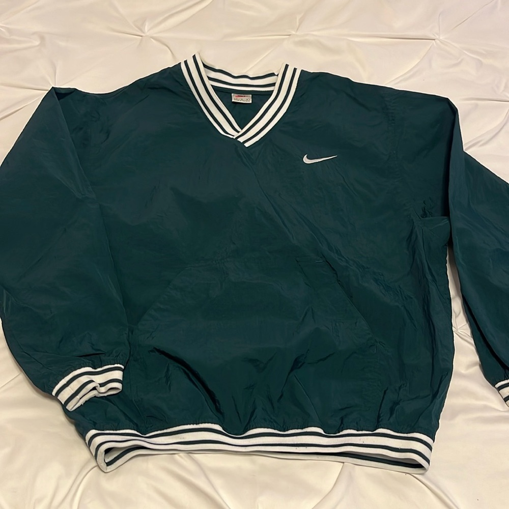 Vintage Nike windbreaker pullover. Forest green